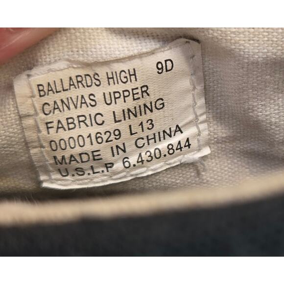 Polo Ralph Lauren Ballards High Men Canvas Chukka Boots Sz 9 D | Black - Picture 8 of 8